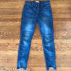 Madewell high-rise skinny chewed hem! - size 28